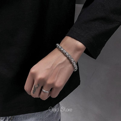 Vòng tay nam thời trang, Lắc tay titan không gỉ Punk phong cách đường phố, Cá tính, Unisex Phụ Kiện