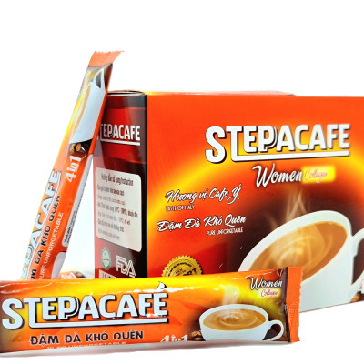 STEPPACAFE-Cà phê hoà tan 4in1 Collagen (Hộp 15 gói x 17g)