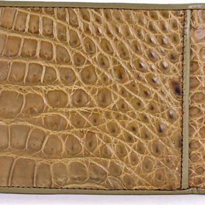 Ví Nam Da Cá Sấu Ngăn Sau Huy Hoàng HT2284 - Rêu 