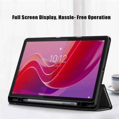 Bao da cho Lenovo Tab M11 (TB-330FU/TB-330XU) Zaki Smartcover mặt lưng trong suốt - Hàng Chính Hãng
