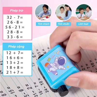 Máy In Con Lăn Tạo Phép Tính Cộng Trừ Nhân Chia Cho Bé Học Toán