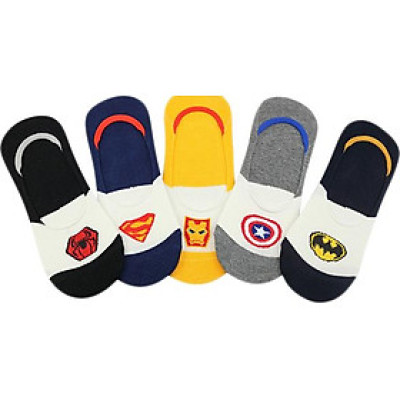 Combo 5 Đôi Tất (Vớ) Nam Họa Tiết Cổ Ngắn Nam31.006 (Freesize)