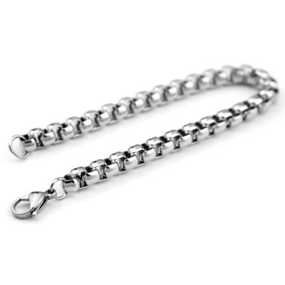 Lắc tay nam - Vòng Tay Nam Nữ Unisex Thời Trang Basic Kuu Clothes Màu Bạc Đen Titan - VT Trơn