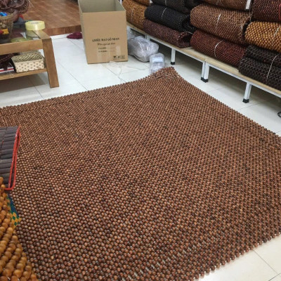Chiếu Hạt Gỗ Hương Cao Cấp - Kích Thước 1,5mx1,9m hạt 1.6cm ( video , hình thật )