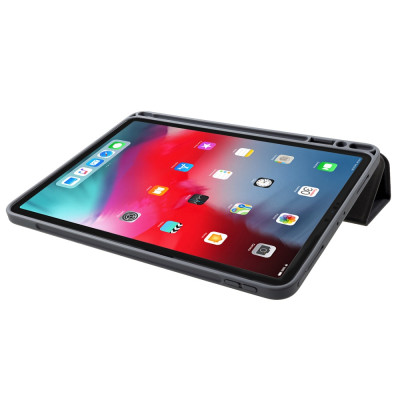 Bao da iPad pro 11 inh 2018 hiệu Mutural có khay để bút_ Màu đen_ hàng nhập khẩu