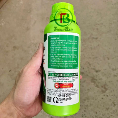 ZinTras Amino Kẽm Magie Nano (chai 500ml) Rửa Bông Sương Muối, Xanh Lá Dày Lá, Bóng Lá, áo Giáp Kẽm Bảo Vệ Hoa Trái