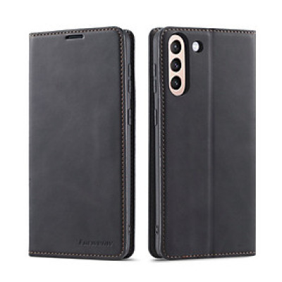 Bao da bò non dạng ví hãng Greencase dành cho Samsung Galaxy S21 Plus - Hàng chính hãng