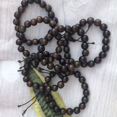 Vòng tay Mun sọc đen gỗ nhập khẩu Núm Hồ Lô (BH682) Đem lại May Mắn - Tài Lộc - Bracelet of HAHANCO