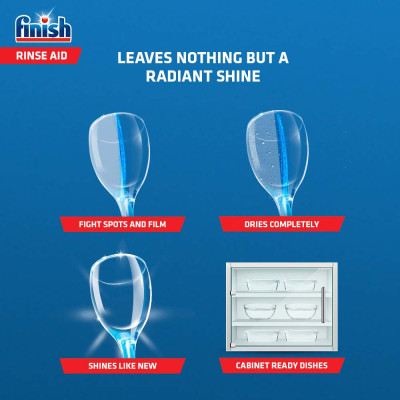 Nước làm bóng và khô bát, đĩa Finish Dishwasher Shine & Dry Lemon 400ml QT017390 - hương chanh