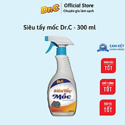 Siêu tẩy mốc chính hãng Dr.C tẩy mốc trên mọi bề mặt áo quần, sàn nhà, tường nhà, không bào mòn bề mặt, xịt là sạch