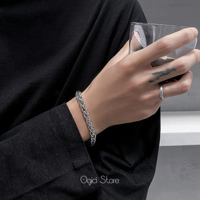 Vòng tay nam thời trang, Lắc tay titan không gỉ Punk phong cách đường phố, Cá tính, Unisex Phụ Kiện