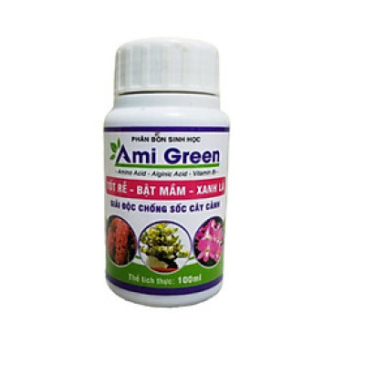 Phân bón AMI GREEN chuyên giải độc chống sốc cho Lan hoa cảnh giúp tốt rễ - bật mầm - xanh lá