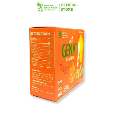 [QUÀ TẶNG] Kẹo Genat Gừng Plus - Isomalt sugar (Hộp 20 viên) - Giao 2H HCM