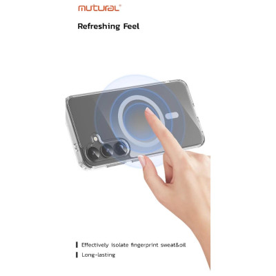 Ốp Lưng Trong Suốt cho Samsung Galaxu S25 Ultra hiệu Mutural Ice Trong Suốt Viền Chống Sốc Hỗ Trợ Sạc Không Dây Magnetic - Hàng chính hãng