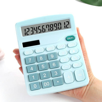 Máy Tính Để Bàn Dễ Thương 12 Số Dùng Pin & Năng Lượng Mặt Trời