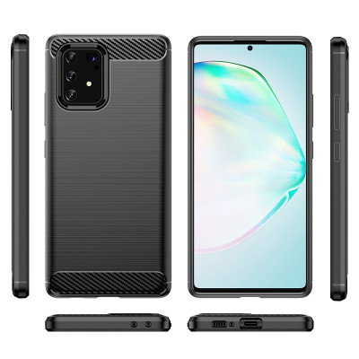 Ốp lưng chống sốc vân kim loại cho Samsung Galaxy S10 Lite hiệu Likgus (chuẩn quân đội, chống va đập) - hàng nhập khẩu