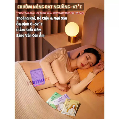 COMBO 3 Miếng Dán Đau Bụng Dán Chườm Ấm Bụng Giữ Nhiệt Cơ Thể 3 Vị Thảo Dược Thiên Nhiên Chườm Nóng Văn Phòng