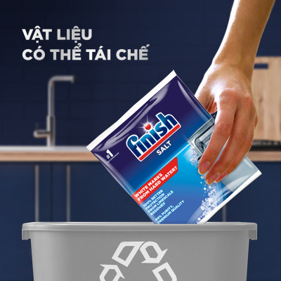 Combo phụ gia: Nước làm bóng 500ml + Dung dịch vệ sinh máy 250ml + Muối rửa chén bát 1kg