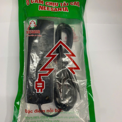  Ổ điện NEESANTA 3 ổ cắm có dây không công tắc màu đen hàng chính hãng
