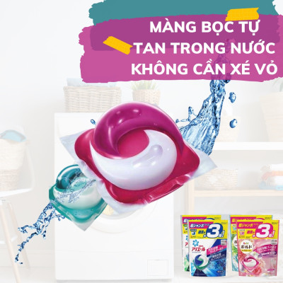 Viên giặt xả Bold GelBall 4D P&G hương hoa ngọt ngào túi refill 70 viên