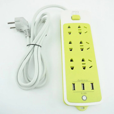 Ổ Cắm Điện Đa Năng Chống Giật Có 3 Cổng USB, Sạc Trực Tiếp, Tiết Kiệm Điện – Bộ Ổ Cắm Điện Xanh Lá Cao Cấp Chính Hãng