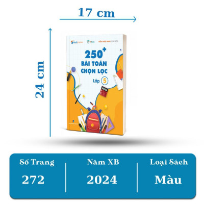 Sách 250 Bài Toán Chọn Lọc Lớp 5 - MCBooks