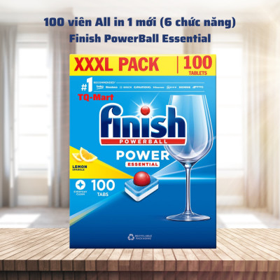 Combo Dầu làm bóng finish 800ml+Viên rửa bát Finish All in one 100v dùng cho Máy rửa bát