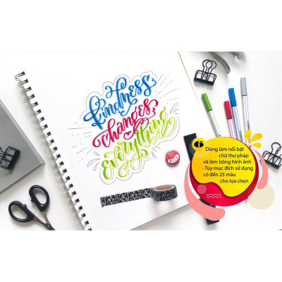 Hộp 10 cây bút lông màu STABILO Pen 68 brush (PN68BR/10) - Nâu (45)