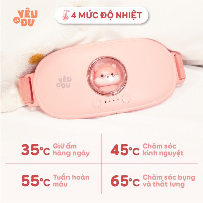 ￼Máy Chườm Ấm Bụng, Đai Chườm Nóng, Massage Giảm Đau Bụng, Đau Lưng Khi Đến Kỳ Kinh Nguyệt Cho Bạn Gái