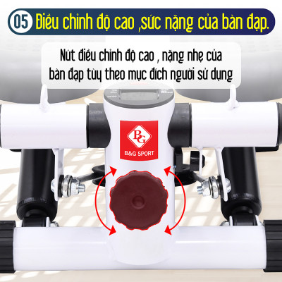 BG Máy chạy bộ tại chỗ, Máy đạp bước nam nữ dùng tại nhà, Máy đạp bước bộ MSP100 yên tĩnh đa chức năng rèn luyện sức khỏe