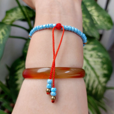 Vòng tay nữ thời trang kết hạt cườm mix hạt ngọc trai nuôi dễ thương