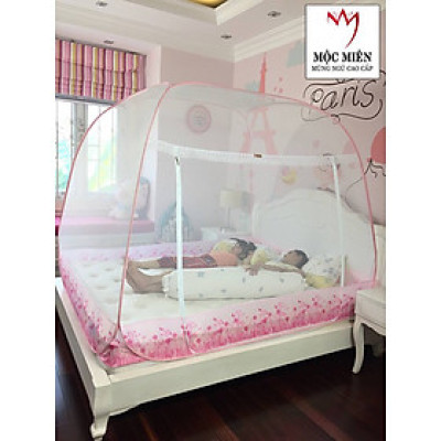 Màn Chụp , Mùng Chụp Tự Bung Đỉnh Rộng Cao Cấp Mộc Miên - Kích Thước 1,4m x 2m ( Hà Nội )