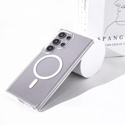 Ốp Lưng Trong Suốt cho Samsung Galaxu S25 Ultra hiệu Mutural Ice Trong Suốt Viền Chống Sốc Hỗ Trợ Sạc Không Dây Magnetic - Hàng chính hãng