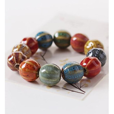 Vòng tay gốm dưa hấu to thời trang phong cách trẻ hàng xuất Nhật VGOM10