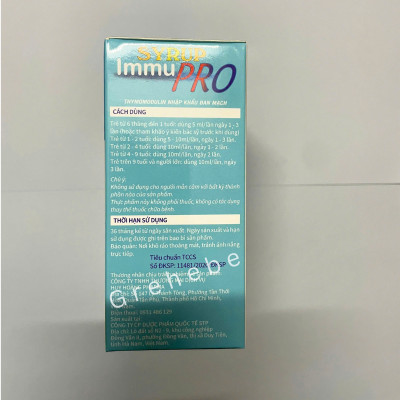 [TPBVSK] SYRUP IMMU PRO Hỗ Trợ Tăng Sức Đề Kháng ( H/20 ống x10ml)