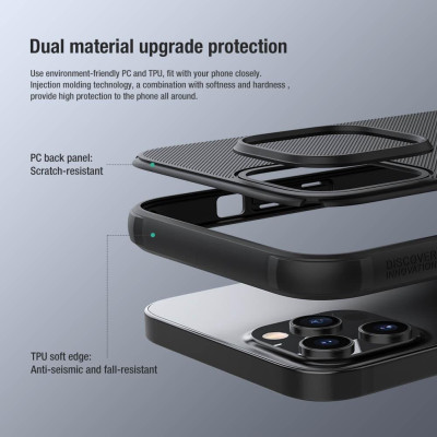 Ốp lưng nhám chống sốc cho IPhone 16 Pro Max , 16 Pro , 16 Plus , 16 , 15 Pro Max , 14 Pro Max Lưng cứng viền dẻo hiệu Nillkin Super Frosted - hàng chính hãng