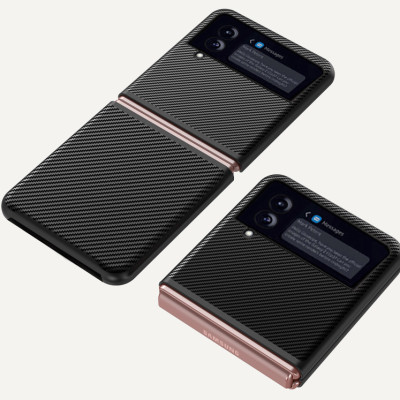Ốp lưng dành cho Samsung Galaxy Z Flip 3 hiệu X Level vân carbon đẹp mỏng không bám vân tay chống va đập - Hàng nhập khẩu