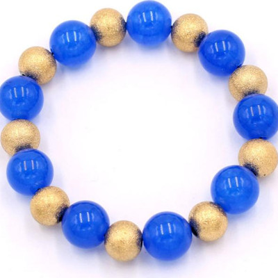 Chuỗi đeo tay - thạch anh xanh dương 12 ly VTAXDHVM1 - hợp mệnh Thủy, mệnh Mộc