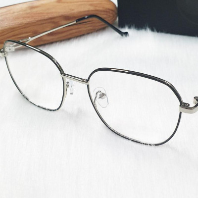 Kính bảo vệ mắt khi dùng máy tính điện thoại KAVI132 màu đen bạc gọng kim loại