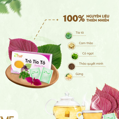 Trà Tía Tô Tâm Minh Foods dạng túi lọc hộp 20 gói