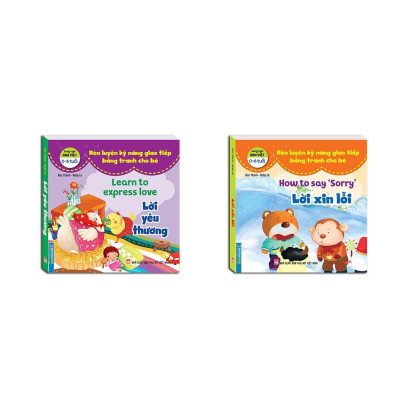 Sách - Rèn Luyện Kỹ Năng Giao Tiếp Bằng Tranh Cho Bé - Lời Cảm Ơn + Lời Động Viên + Lời Yêu Thương + Xin Lỗi - Minh Thắng