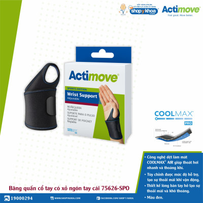 Băng quấn cổ tay có xỏ ngón tay cái 75626-SPO Actimove Wrist Support