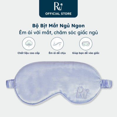 Bộ Bịt Mắt Cao Cấp Ru9 - Chất Liệu Sateen Sang Trọng, Thoáng Mát | Giúp Thoải Mái Dễ Ngủ | Bao Gồm 2 Set