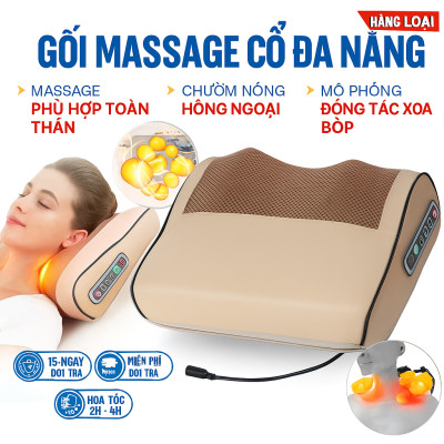 Gối Mát xa Hồng Ngoại Cao Cấp 20 Bi – Mát xa Toan Thâjn, Tốt Cho Tuần Hoàn Máu, Giảm Nhức Mỏi Hiệu Quả