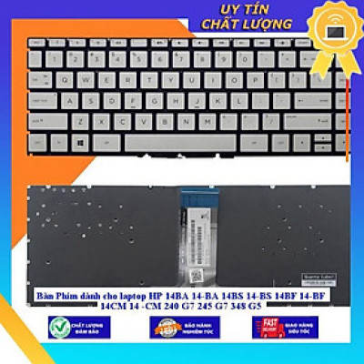 Bàn Phím dùng cho laptop HP 14BA 14-BA 14BS 14-BS 14BF 14-BF 14CM 14 -CM 240 G7 245 G7 348 G5 - MÀU ĐEN - Hàng Nhập Khẩu New Seal