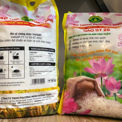 Gạo ST25 Phương Minh( Chứng nhận VietGAP) 5kg