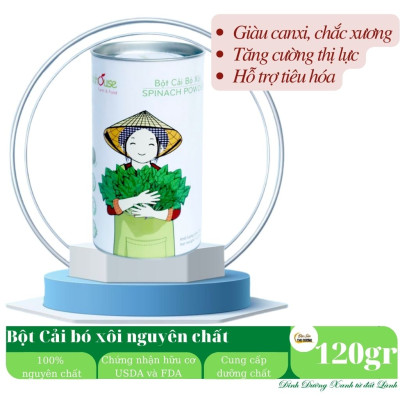 Bột cải bó xôi hữu cơ nguyên chất sấy lạnh Dalahouse - Mẫu mới 2022 Hộp 120gr tiết kiệm - Nguồn Vitamin K,A,C, sắt, magie & Mangan cao giúp xương chắc khỏe, hỗ trợ tiêu hóa và hỗ trợ thị lực _ ThuDươngShop Chờ duyệt tự động