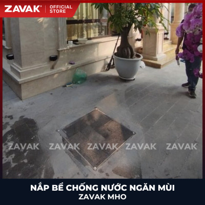 Nắp bể ngầm chống nước ngăn mùi inox ZAVAK MHO-50 / KT 50x50cm, lát gạch 1,5cm/ tải tối đa 720kg