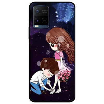 Ốp lưng dành cho Vivo Y21 - Vivo Y21s mẫu Cô Gái Cầm Hoa Anime