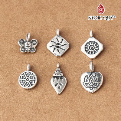 Charm bạc treo nhiều họa tiết - Ngọc Quý Gemstones